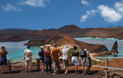 pinnacle rock, bartolome island, galapagos islands.