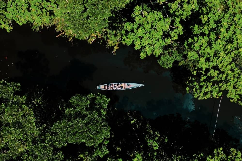 ecuador amazon canoe ride 1 canoe in the amazon