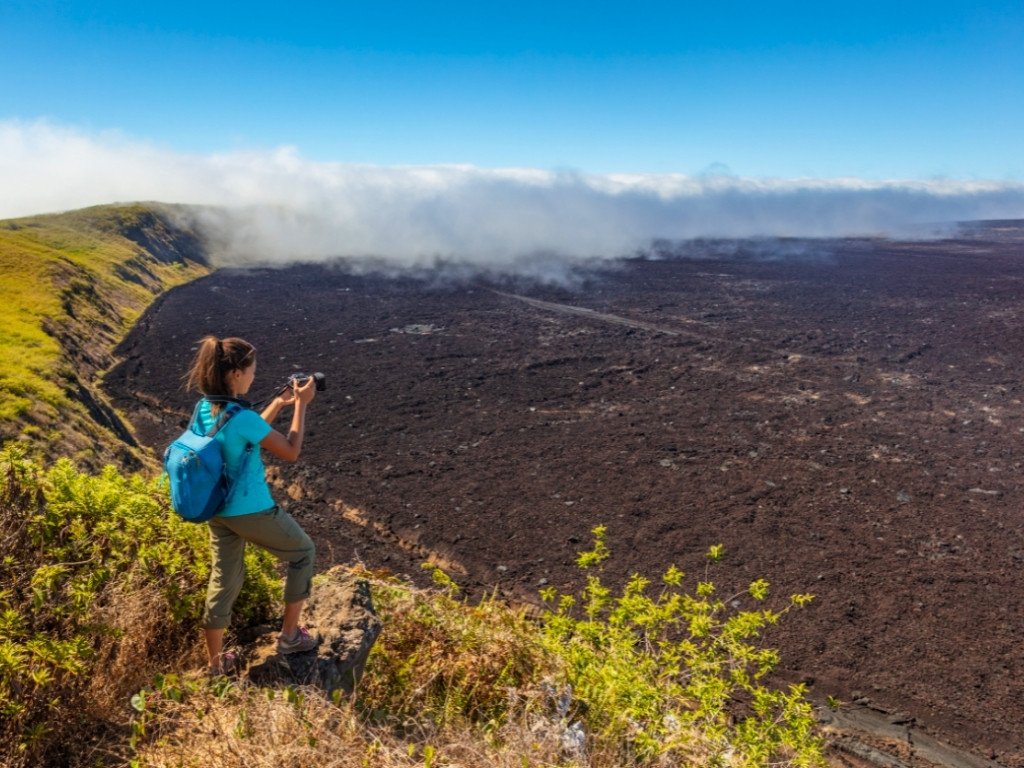 hike through sierra negra volcano galapagos hiking tour