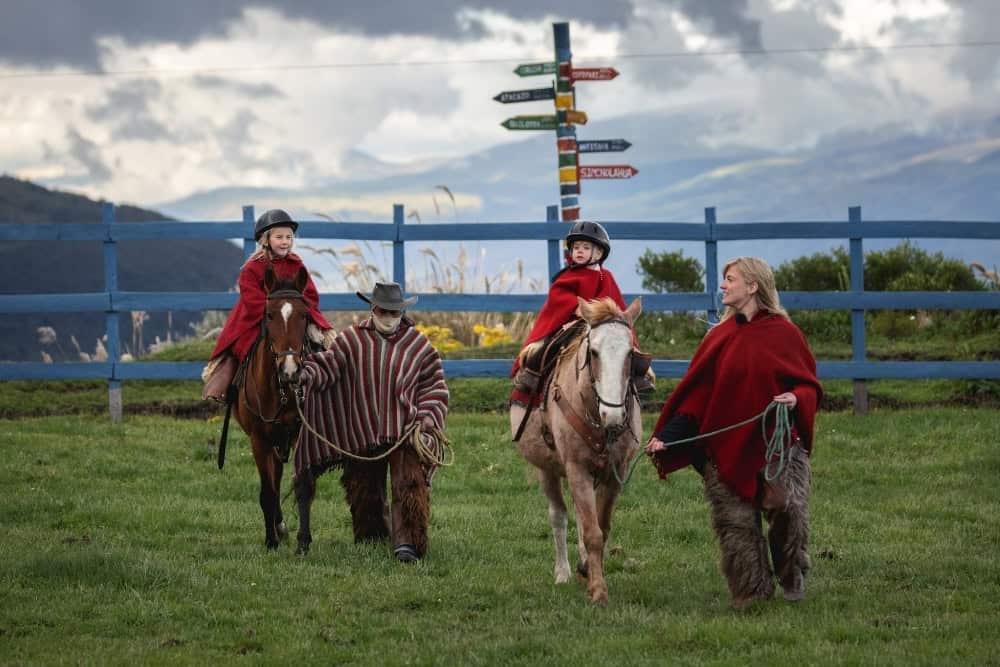 kids riding horses at kids riding a horse at cotopaxi