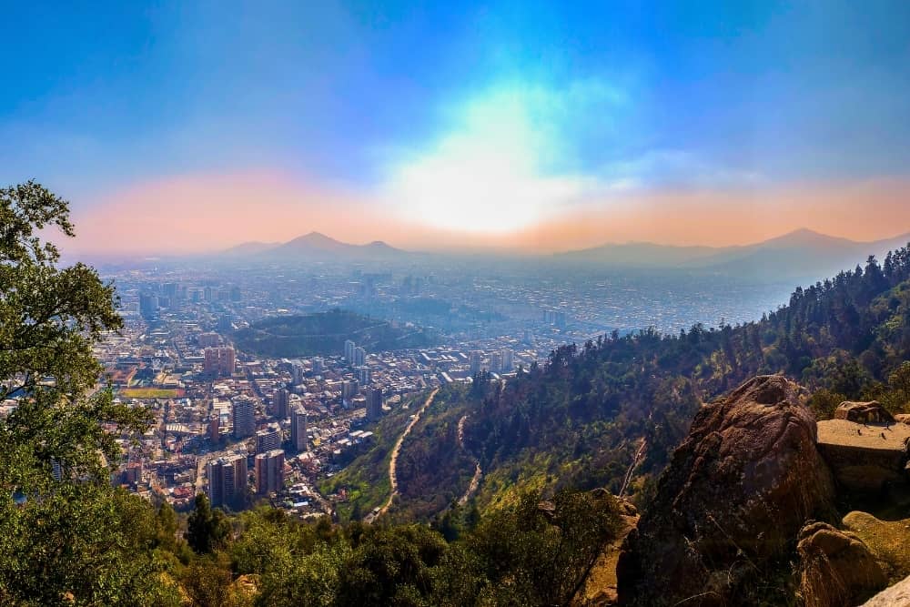 san cristobal hill santiago de chile cerro san cristóbal, chile.