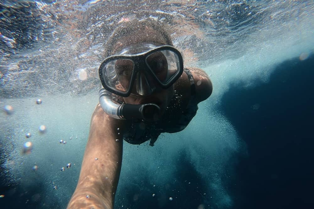 snorkeling galapagos 1 rebecca snorkeling in galapagos.