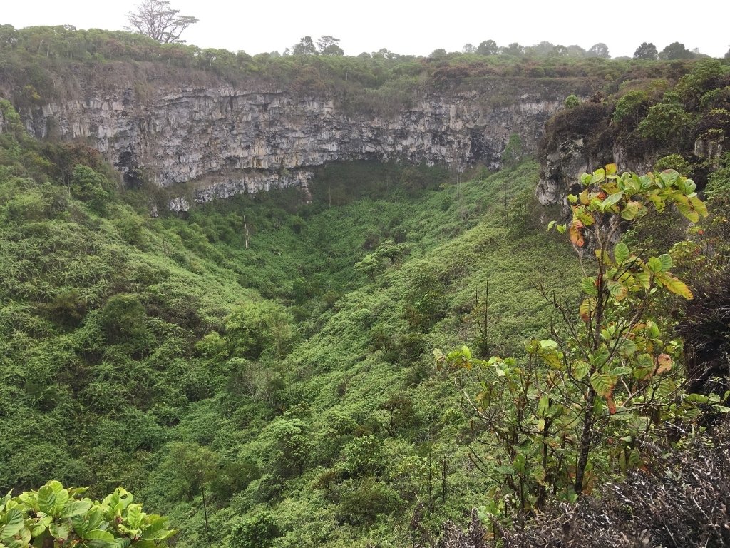 the twins crater los gemelos in sinkhole in santa cruz