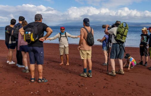tourists enjoying a galapagos island-hopping tour