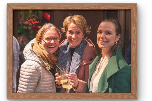 journey woman rebecca at travel fair in asturias.