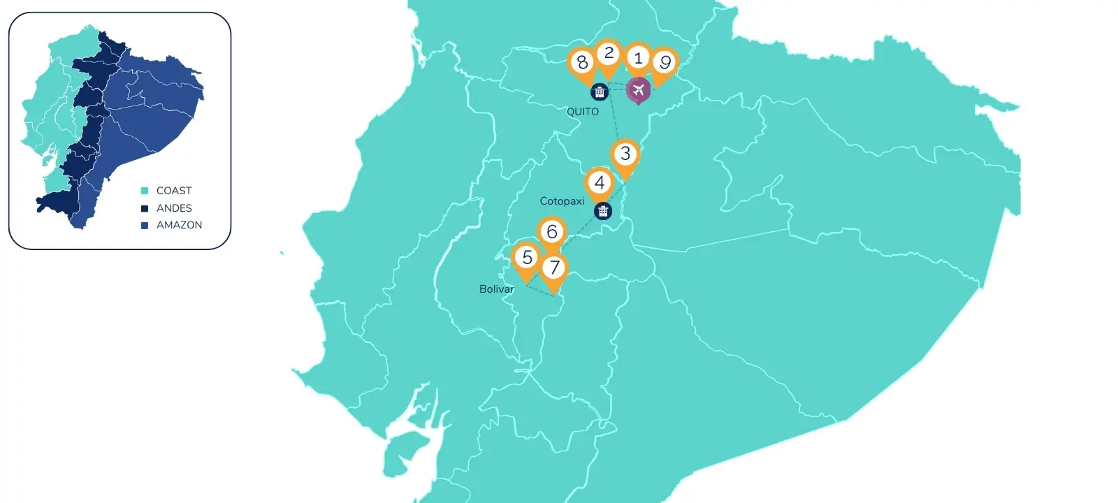 Epic Ecuador Cycling Quest Map